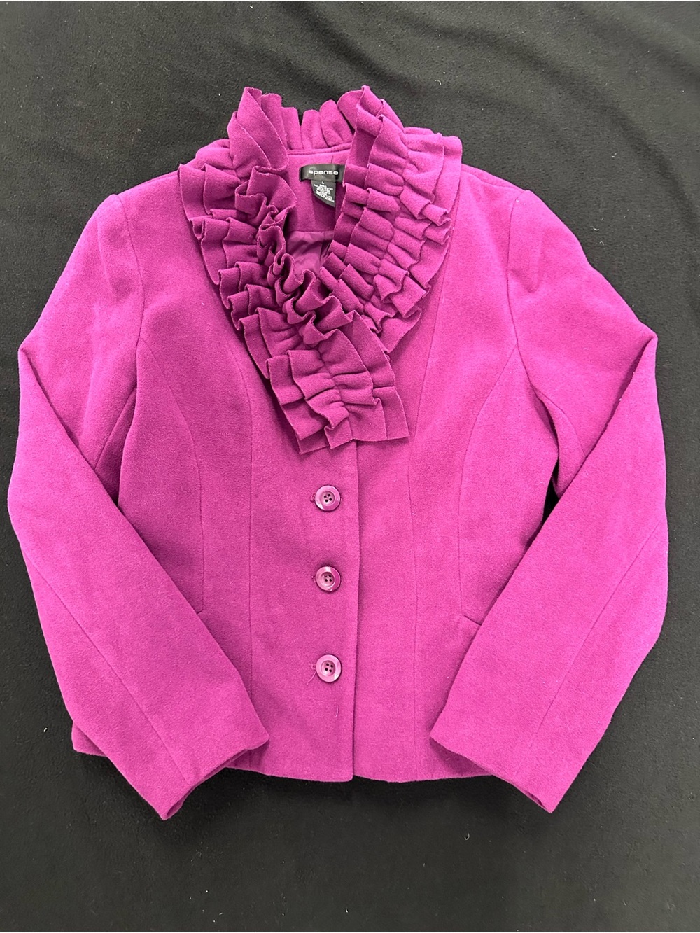 Spence Ruffled Collar Magenta/Purple Jacket